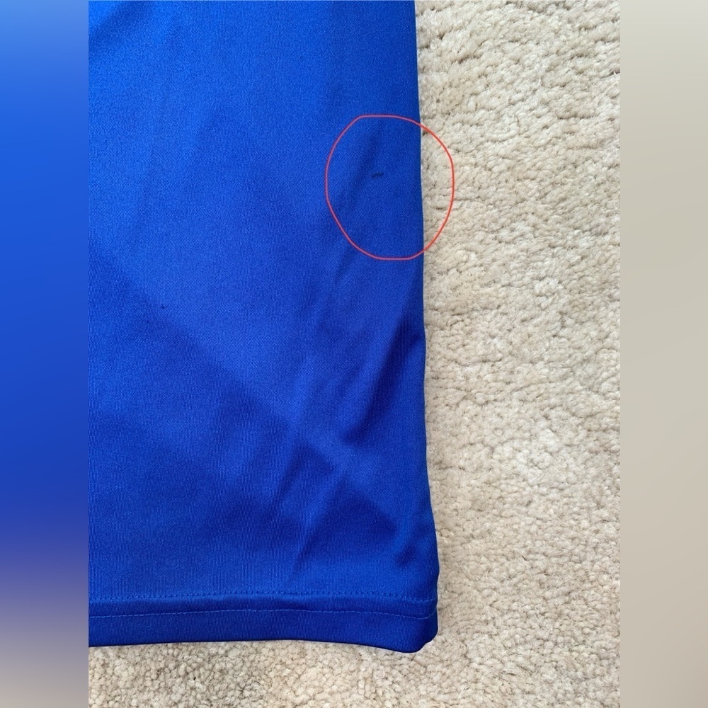 Under Armour Size 7 Blue Tie Dye Logo Tee - Picture 6 of 6